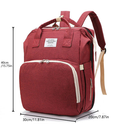 3-in-1 Baby Diaper Bag with Foldable Travel Bassinet – Large Capacity, Waterproof, and Multifunctional