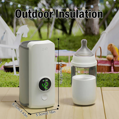 Portable Wireless Baby Bottle Warmer with USB Charging – Keeps Milk at Ideal Temperature for Travel and Outings