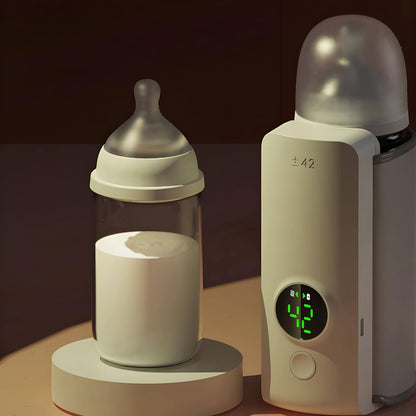 Portable Wireless Baby Bottle Warmer with USB Charging – Keeps Milk at Ideal Temperature for Travel and Outings