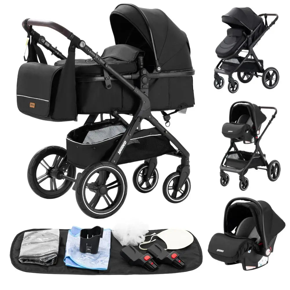 3-in-1 Baby Stroller Cradella™ C3 | complete with accessories | Reclining, compact, and suitable from birth