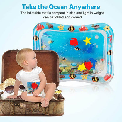 Inflatable Water Mat for Babies – Safe, Fun, and Educational Tummy Time to Strengthen Neck and Back