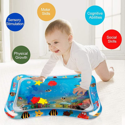 Inflatable Water Mat for Babies – Safe, Fun, and Educational Tummy Time to Strengthen Neck and Back