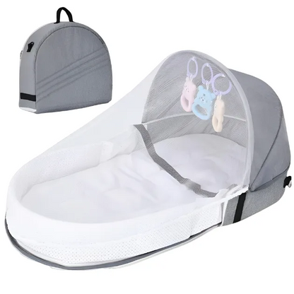 Portable Folding Baby Crib with Mosquito Net – Lightweight, Comfortable, and Easy to Carry