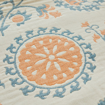 Floral Reversible Cotton Gauze Blanket