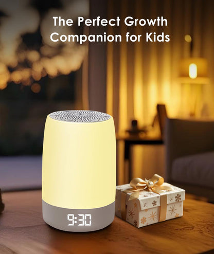 Baby white noise machine with night light, Bluetooth speaker, and timer – 32 relaxing sounds and 1500 mAh battery