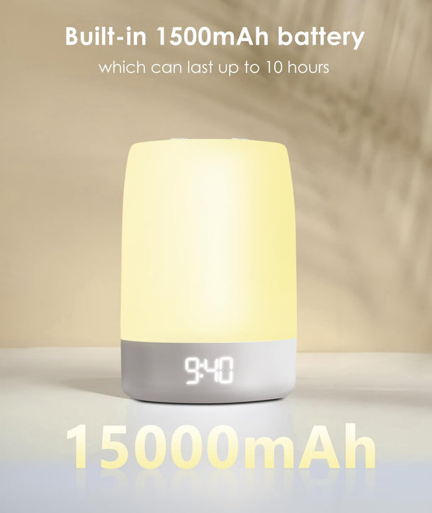 Baby white noise machine with night light, Bluetooth speaker, and timer – 32 relaxing sounds and 1500 mAh battery