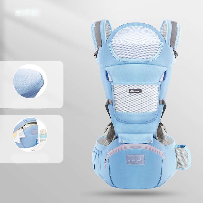 Portable Front Baby Carrier Backpack with Storage Pockets – Breathable and Adjustable for 4–36 Months