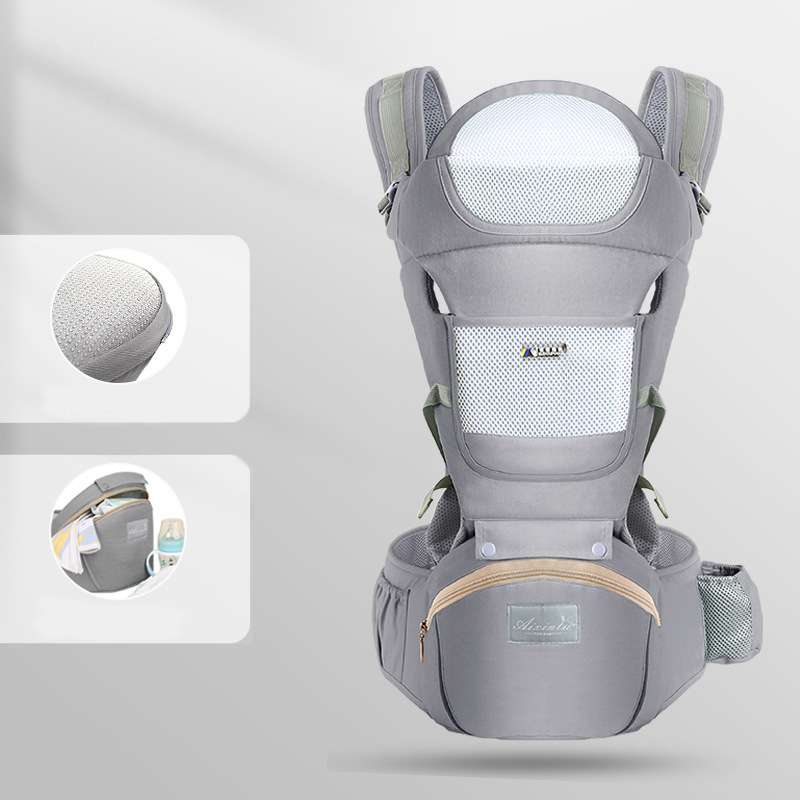 Portable Front Baby Carrier Backpack with Storage Pockets – Breathable and Adjustable for 4–36 Months