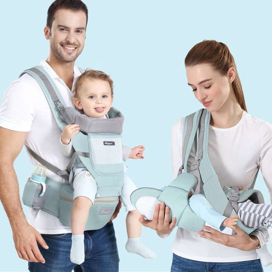 Portable Front Baby Carrier Backpack with Storage Pockets – Breathable and Adjustable for 4–36 Months