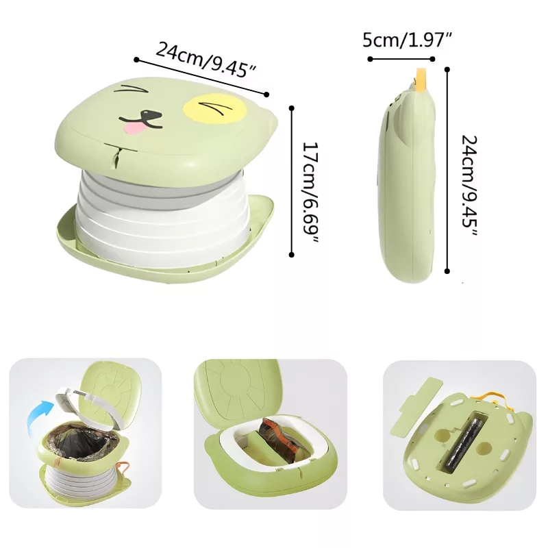 Portable Foldable Baby Potty – Lightweight, Non-Slip, and Easy to Clean for Travel and Emergencies