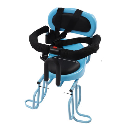 Rear Mounted Child Bike Seat – Cushioned Safety Saddle with Backrest, Footrests & Guardrails for Kids 6 Months–6 Years