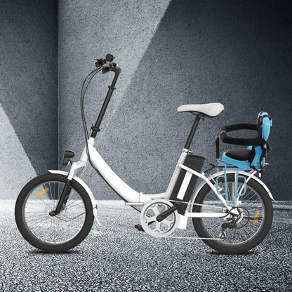 Rear Mounted Child Bike Seat – Cushioned Safety Saddle with Backrest, Footrests & Guardrails for Kids 6 Months–6 Years