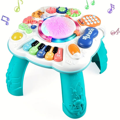 Toddler Musical Play Table – Interactive Educational Activity Center, Lights & Sounds, Cognitive Development Toy for Ages 1–3