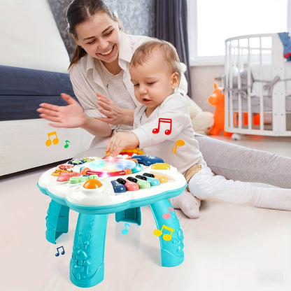 Toddler Musical Play Table – Interactive Educational Activity Center, Lights & Sounds, Cognitive Development Toy for Ages 1–3