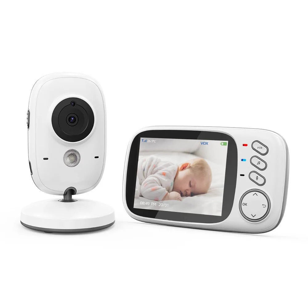 Baby Camera with Portable Monitor – Night Vision, Two-Way Audio, and Temperature Control